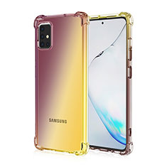 Coque Ultra Fine Transparente Souple Housse Etui Degrade pour Samsung Galaxy M40S Marron
