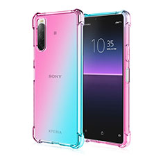Coque Ultra Fine Transparente Souple Housse Etui Degrade pour Sony Xperia 10 III Bleu Ciel