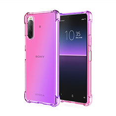 Coque Ultra Fine Transparente Souple Housse Etui Degrade pour Sony Xperia 10 V Violet Clair