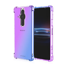 Coque Ultra Fine Transparente Souple Housse Etui Degrade pour Sony Xperia PRO-I Bleu