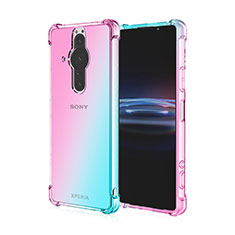 Coque Ultra Fine Transparente Souple Housse Etui Degrade pour Sony Xperia PRO-I Bleu Ciel