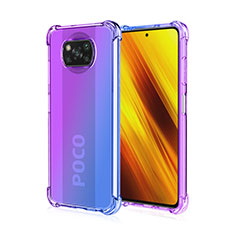 Coque Ultra Fine Transparente Souple Housse Etui Degrade pour Xiaomi Poco X3 NFC Violet