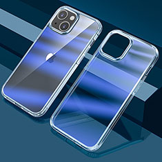 Coque Ultra Fine Transparente Souple Housse Etui Degrade QC1 pour Apple iPhone 14 Plus Bleu