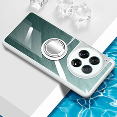 Coque Ultra Slim Silicone Souple Housse Etui Transparente avec Support Bague Anneau Aimante Magnetique BH1 pour OnePlus 12R 5G Blanc