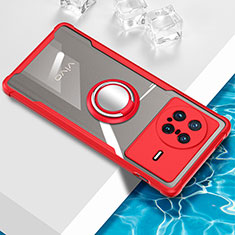 Coque Ultra Slim Silicone Souple Housse Etui Transparente avec Support Bague Anneau Aimante Magnetique BH1 pour Vivo X Note Rouge