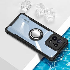 Coque Ultra Slim Silicone Souple Housse Etui Transparente avec Support Bague Anneau Aimante Magnetique BH1 pour Xiaomi Mi 13 5G Noir