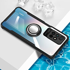 Coque Ultra Slim Silicone Souple Housse Etui Transparente avec Support Bague Anneau Aimante Magnetique BH1 pour Xiaomi Redmi 10 (2022) Noir