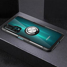 Coque Ultra Slim Silicone Souple Housse Etui Transparente avec Support Bague Anneau Aimante Magnetique C01 pour Huawei Honor 20 Pro Noir