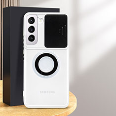 Coque Ultra Slim Silicone Souple Housse Etui Transparente avec Support Bague Anneau S01 pour Samsung Galaxy S24 5G Noir
