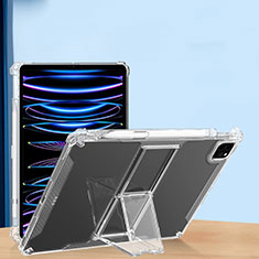 Coque Ultra Slim Silicone Souple Housse Etui Transparente avec Support S01 pour Apple iPad Pro 11 (2020) Clair
