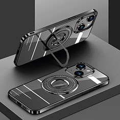 Coque Ultra Slim Silicone Souple Transparente avec Mag-Safe Magnetic Magnetique AC1 pour Apple iPhone 13 Noir