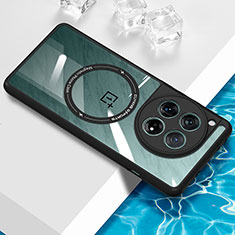 Coque Ultra Slim Silicone Souple Transparente avec Mag-Safe Magnetic Magnetique BH1 pour OnePlus 12R 5G Noir