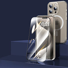 Coque Ultra Slim Silicone Souple Transparente avec Mag-Safe Magnetic Magnetique et Protecteur d'Ecran pour Apple iPhone 13 Pro Clair