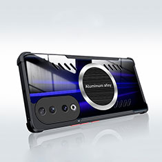 Coque Ultra Slim Silicone Souple Transparente avec Mag-Safe Magnetic Magnetique H01 pour Huawei Honor 90 5G Noir