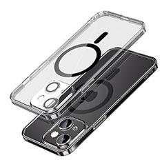 Coque Ultra Slim Silicone Souple Transparente avec Mag-Safe Magnetic Magnetique LD1 pour Apple iPhone 15 Noir