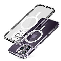Coque Ultra Slim Silicone Souple Transparente avec Mag-Safe Magnetic Magnetique LD1 pour Apple iPhone 15 Pro Clair