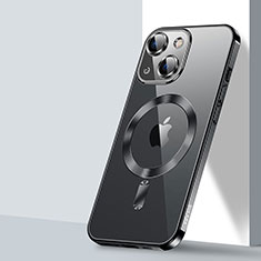 Coque Ultra Slim Silicone Souple Transparente avec Mag-Safe Magnetic Magnetique LD2 pour Apple iPhone 14 Plus Noir