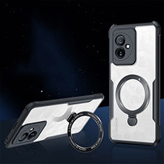Coque Ultra Slim Silicone Souple Transparente avec Mag-Safe Magnetic Magnetique P01 pour Huawei Honor 100 5G Noir