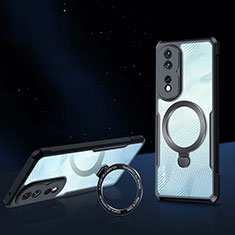Coque Ultra Slim Silicone Souple Transparente avec Mag-Safe Magnetic Magnetique P01 pour Huawei Honor 80 Pro Flat 5G Noir