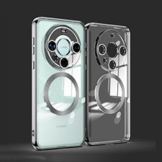 Coque Ultra Slim Silicone Souple Transparente avec Mag-Safe Magnetic Magnetique P01 pour Huawei Mate 60 Pro+ Plus Noir