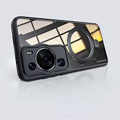 Coque Ultra Slim Silicone Souple Transparente avec Mag-Safe Magnetic Magnetique P01 pour Huawei P60 Noir
