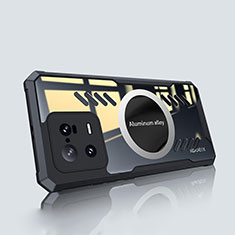 Coque Ultra Slim Silicone Souple Transparente avec Mag-Safe Magnetic Magnetique P01 pour Xiaomi Mi 13 5G Noir