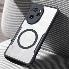 Coque Ultra Slim Silicone Souple Transparente avec Mag-Safe Magnetic Magnetique pour Huawei Honor 100 Pro 5G Noir