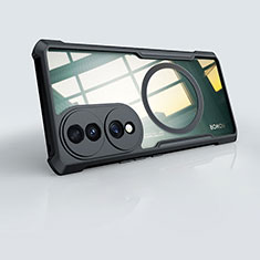 Coque Ultra Slim Silicone Souple Transparente avec Mag-Safe Magnetic Magnetique pour Huawei Honor 70 5G Noir