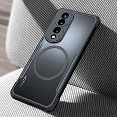 Coque Ultra Slim Silicone Souple Transparente avec Mag-Safe Magnetic Magnetique pour Huawei Honor 70 Pro 5G Noir