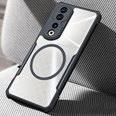 Coque Ultra Slim Silicone Souple Transparente avec Mag-Safe Magnetic Magnetique pour Huawei Honor 90 Pro 5G Noir