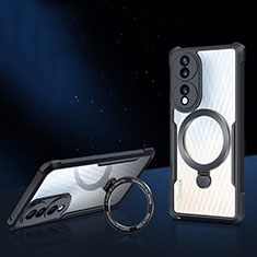 Coque Ultra Slim Silicone Souple Transparente avec Mag-Safe Magnetic Magnetique pour Huawei Honor X7b Noir