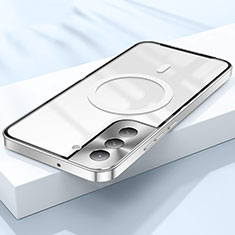 Coque Ultra Slim Silicone Souple Transparente avec Mag-Safe Magnetic Magnetique pour Samsung Galaxy S21 FE 5G Argent