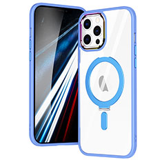 Coque Ultra Slim Silicone Souple Transparente avec Mag-Safe Magnetic Magnetique SD1 pour Apple iPhone 12 Pro Max Bleu Ciel