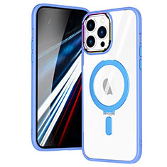Coque Ultra Slim Silicone Souple Transparente avec Mag-Safe Magnetic Magnetique SD1 pour Apple iPhone 13 Pro Bleu Ciel