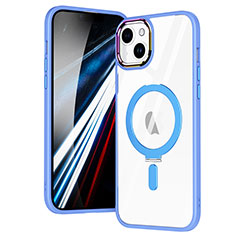 Coque Ultra Slim Silicone Souple Transparente avec Mag-Safe Magnetic Magnetique SD1 pour Apple iPhone 14 Plus Bleu Ciel