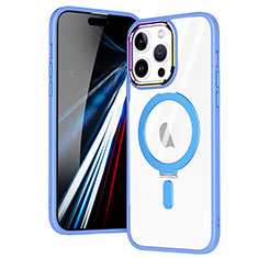 Coque Ultra Slim Silicone Souple Transparente avec Mag-Safe Magnetic Magnetique SD1 pour Apple iPhone 14 Pro Bleu Ciel