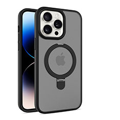 Coque Ultra Slim Silicone Souple Transparente avec Mag-Safe Magnetic Magnetique T02 pour Apple iPhone 14 Pro Max Noir