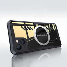 Coque Ultra Slim Silicone Souple Transparente avec Mag-Safe Magnetic Magnetique XD1 pour Apple iPhone 14 Noir