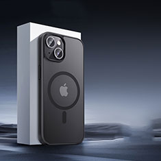 Coque Ultra Slim Silicone Souple Transparente avec Mag-Safe Magnetic Magnetique XD5 pour Apple iPhone 13 Noir