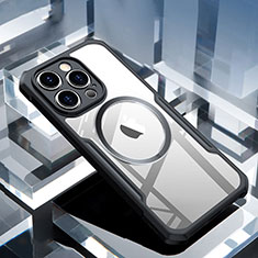 Coque Ultra Slim Silicone Souple Transparente avec Mag-Safe Magnetic Magnetique XD5 pour Apple iPhone 13 Pro Max Noir