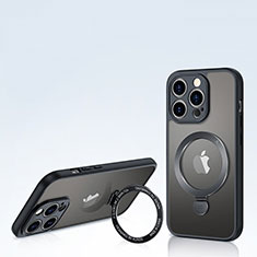 Coque Ultra Slim Silicone Souple Transparente avec Mag-Safe Magnetic Magnetique XD8 pour Apple iPhone 13 Pro Noir