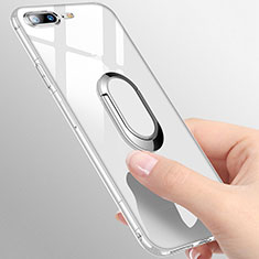 Coque Ultra Slim Silicone Souple Transparente avec Support Bague Anneau T01 pour Apple iPhone 8 Plus Clair
