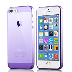 Coque Ultra Slim Silicone Souple Transparente pour Apple iPhone 5S Violet