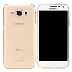 Coque Ultra Slim Silicone Souple Transparente pour Samsung Galaxy E5 SM-E500F E500H Or