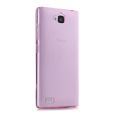 Coque Ultra Slim TPU Souple Transparente pour Huawei Honor 3C Rose