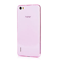 Coque Ultra Slim TPU Souple Transparente pour Huawei Honor 6 Rose