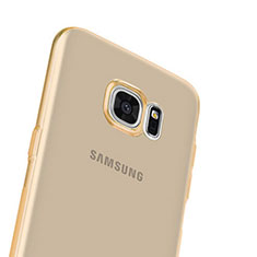 Coque Ultra Slim TPU Souple Transparente pour Samsung Galaxy S7 Edge G935F Or