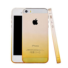 Coque Ultra Slim Transparente Souple Degrade pour Apple iPhone 5 Jaune