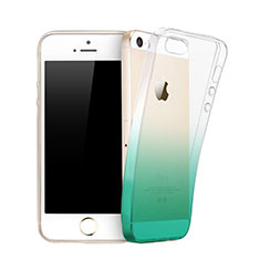 Coque Ultra Slim Transparente Souple Degrade pour Apple iPhone SE Vert