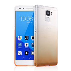 Coque Ultra Slim Transparente Souple Degrade pour Huawei Honor 7 Dual SIM Jaune